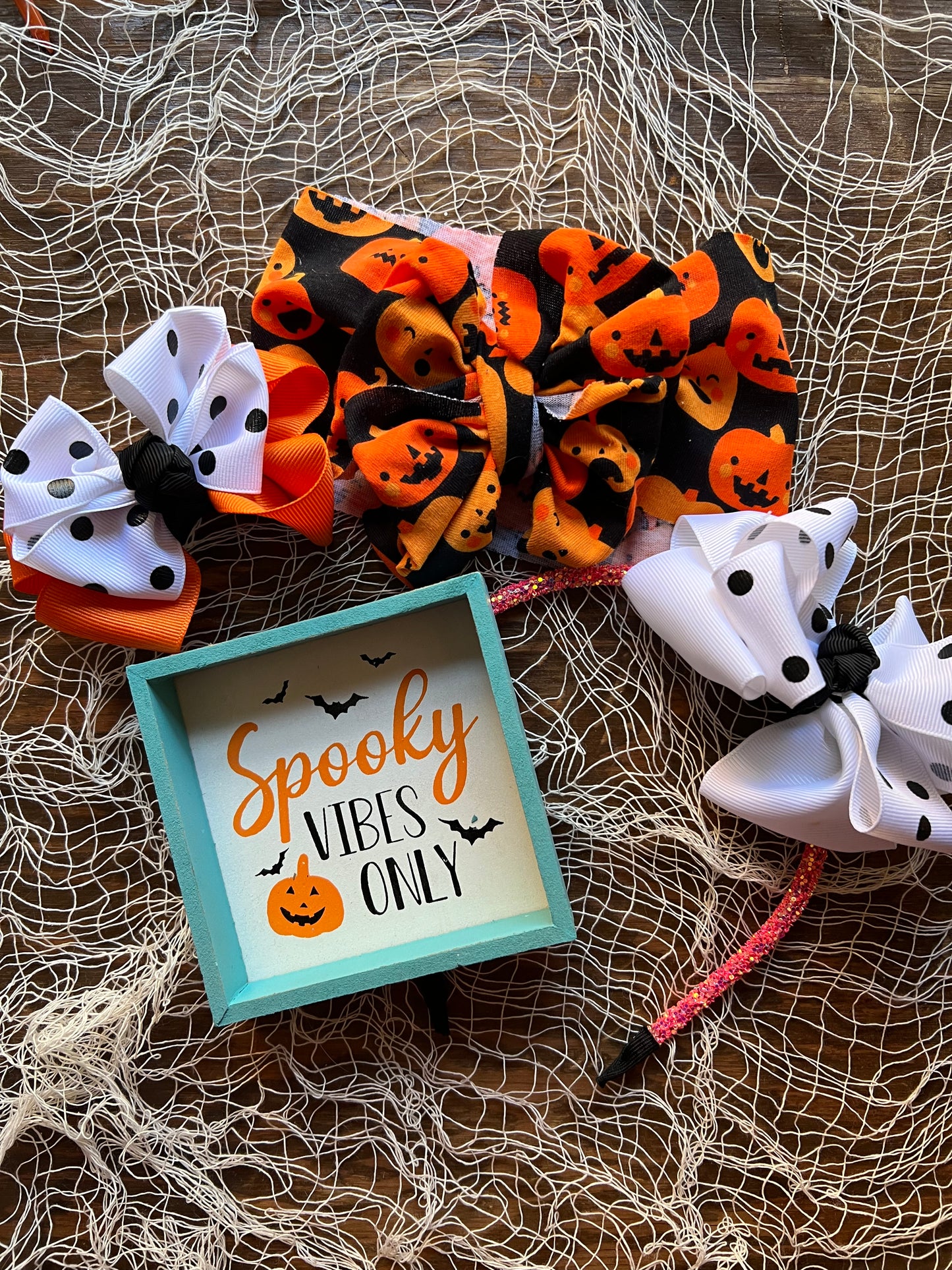 Jack O Lantern Baby Bow