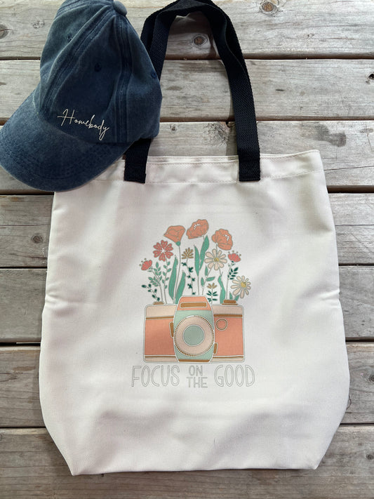 Focus on the good tote bag