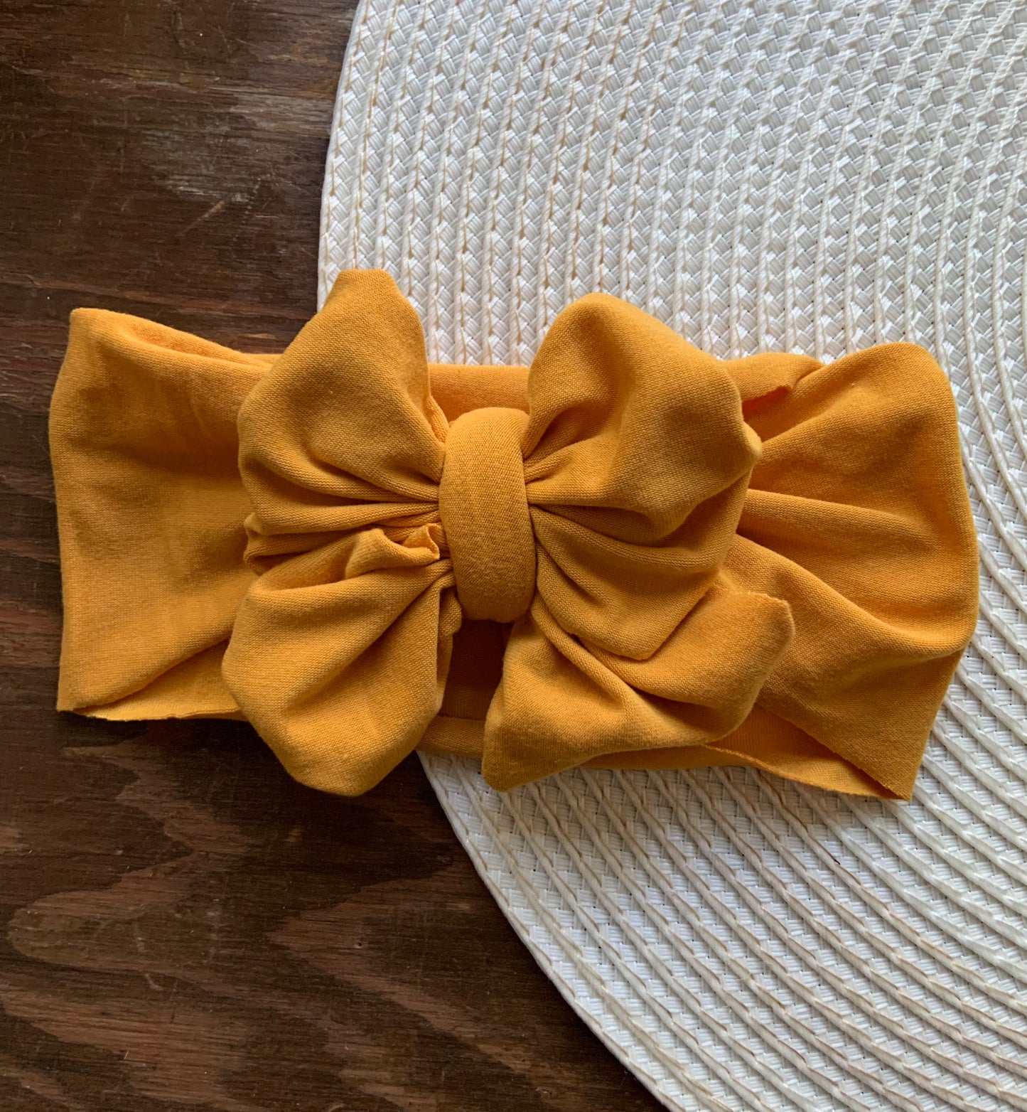 Mustard Yellow Baby Bow Headband