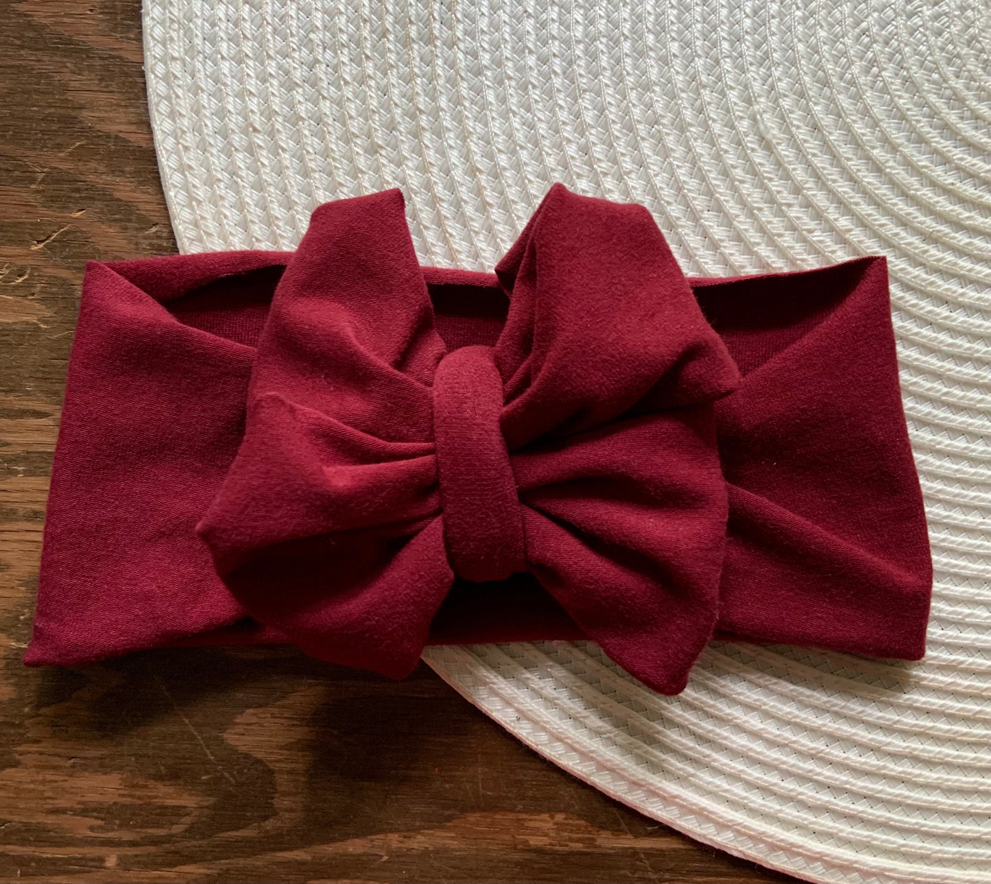 Maroon baby headband